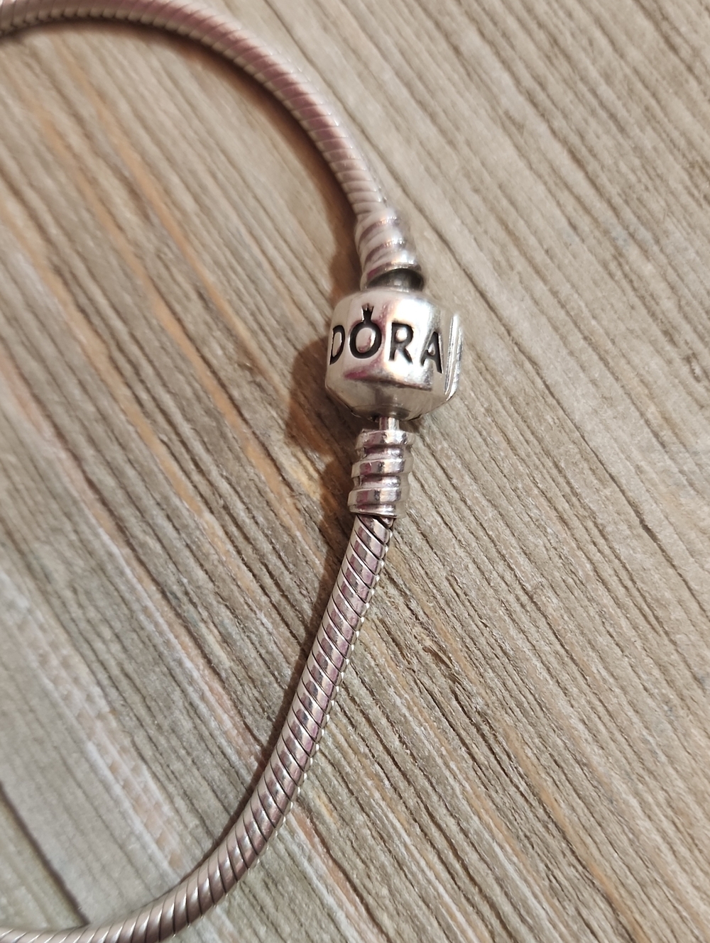 Pandora Sterling Silver Snake Chain Bracelet - Silver Tone - Picture 3 of 3